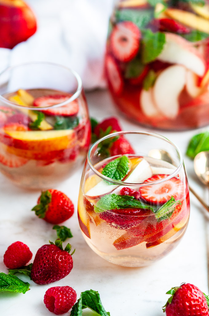 Peach, Strawberry & White Wine Sangria