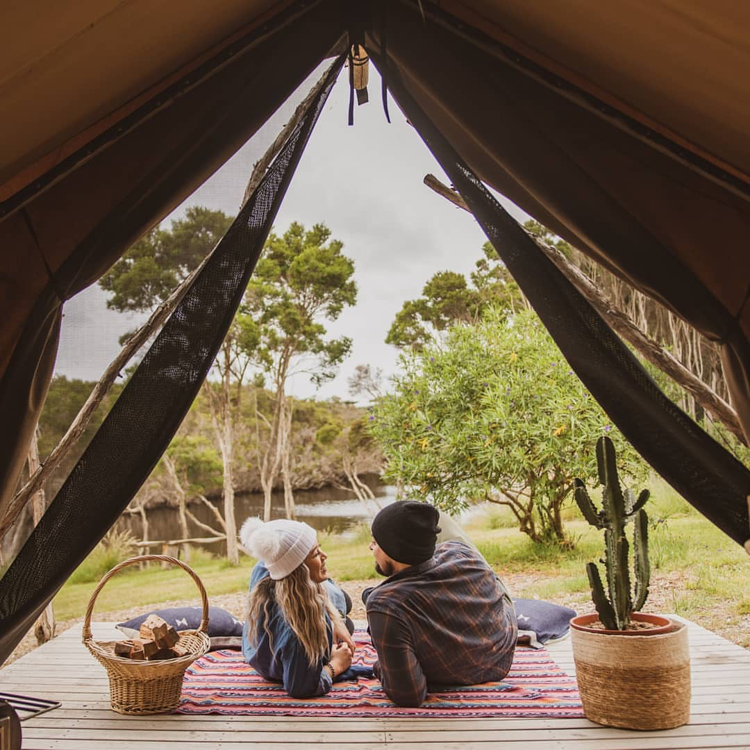 Sheltered Glamping Phillip Island. Image Credit: @niko_grbac