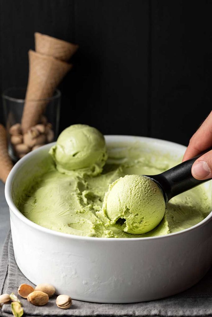 No-Churn Pistachio Ice Cream