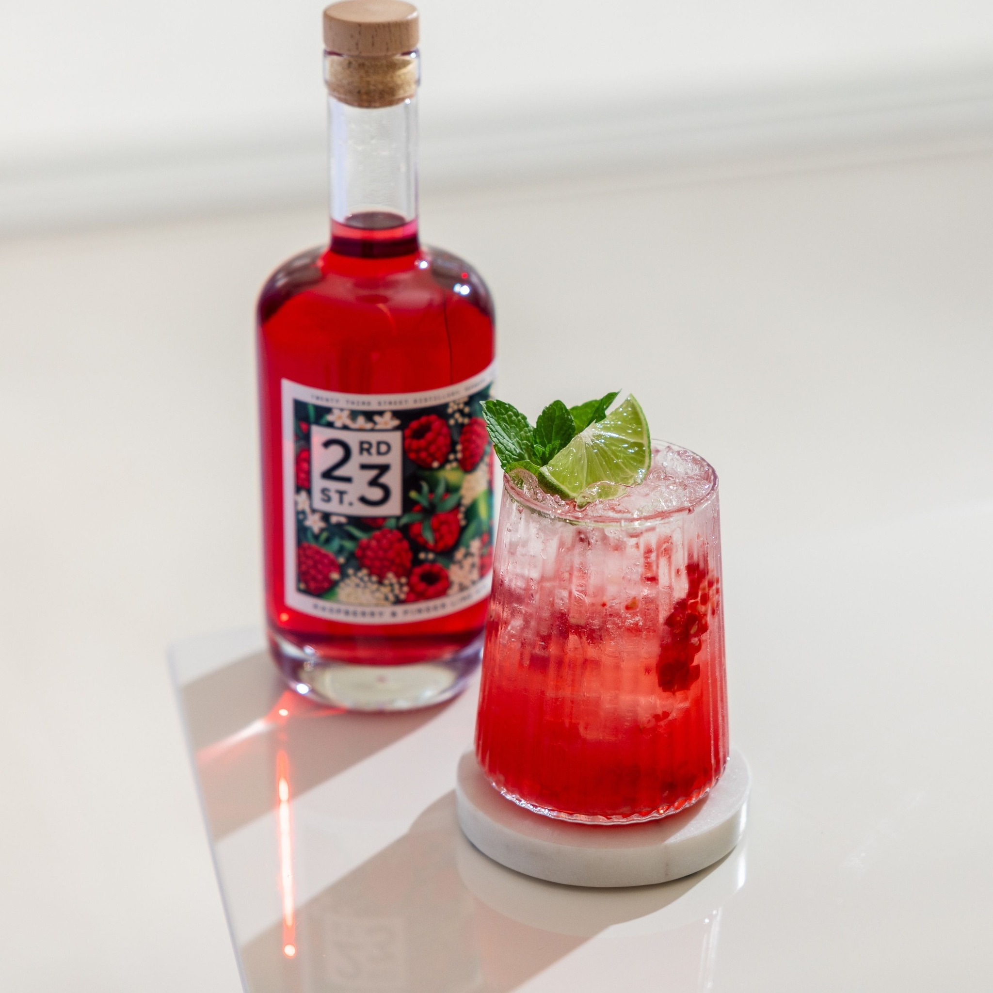 Raspberry and Finger Lime Gin by 23rd Street Distillery