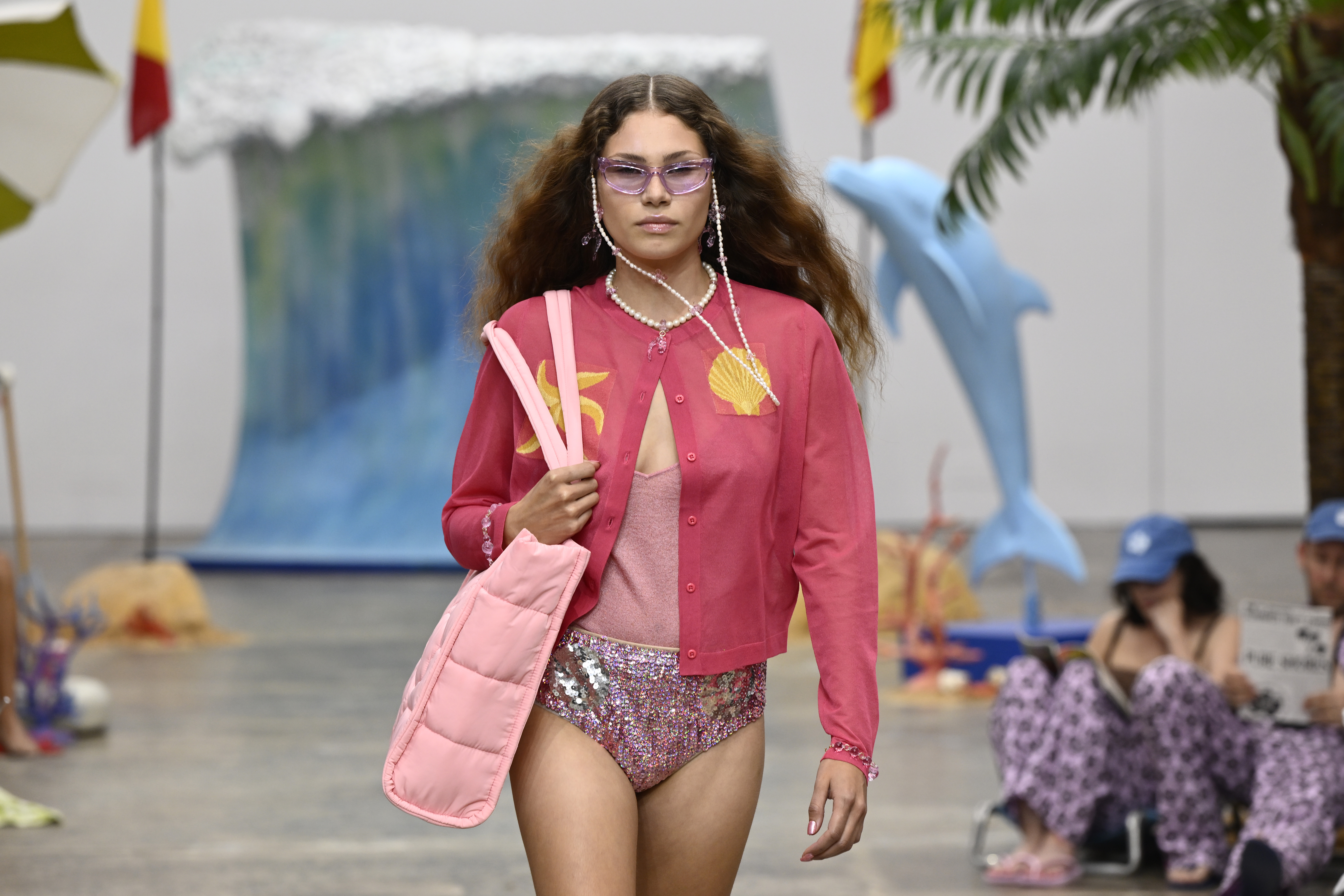 Emma Mulholland on Holiday (Photo by Stefan Gosatti/Getty Images for AFW)