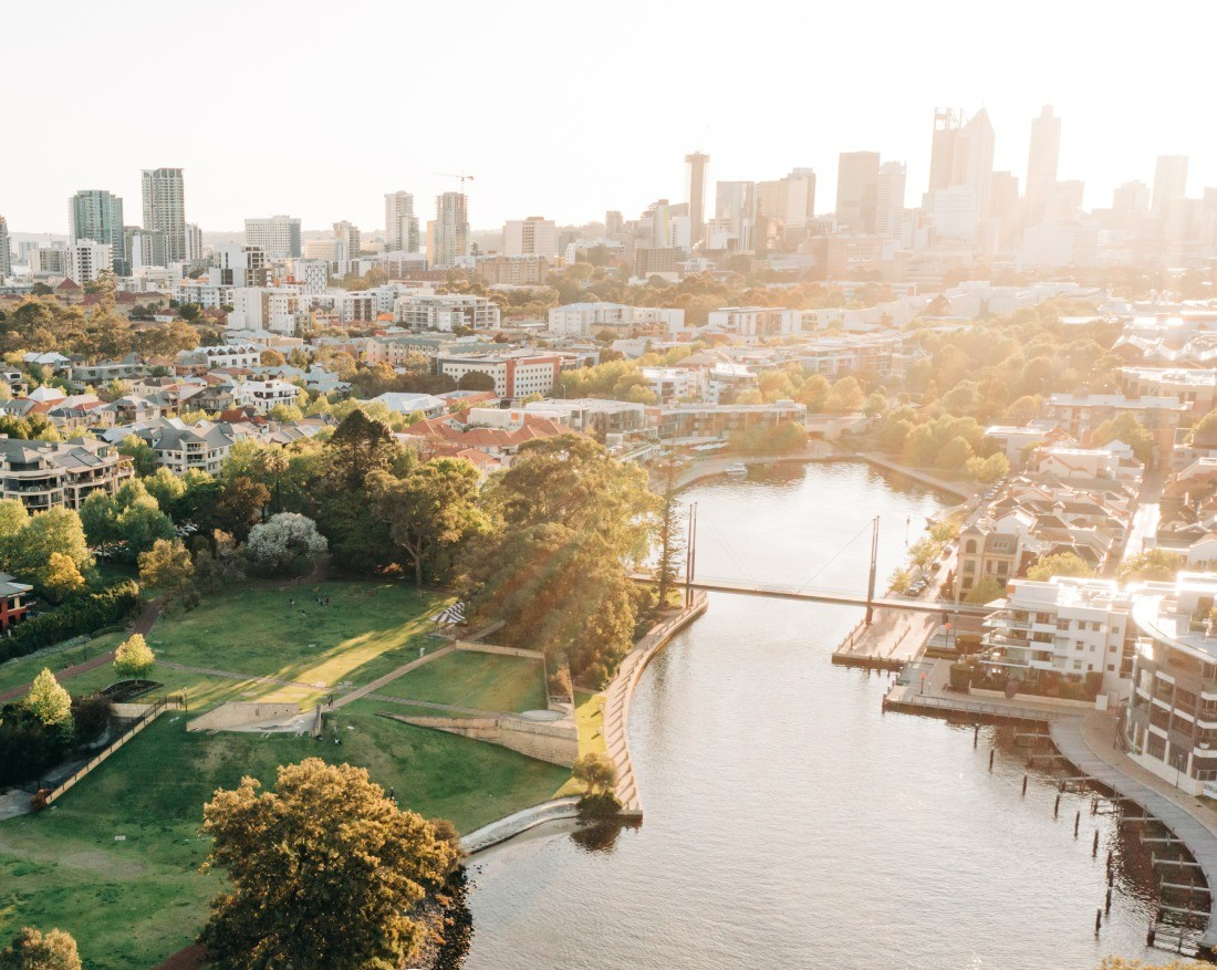 A Bird's Eye View of Perth (Image Credit: Visit Perth)