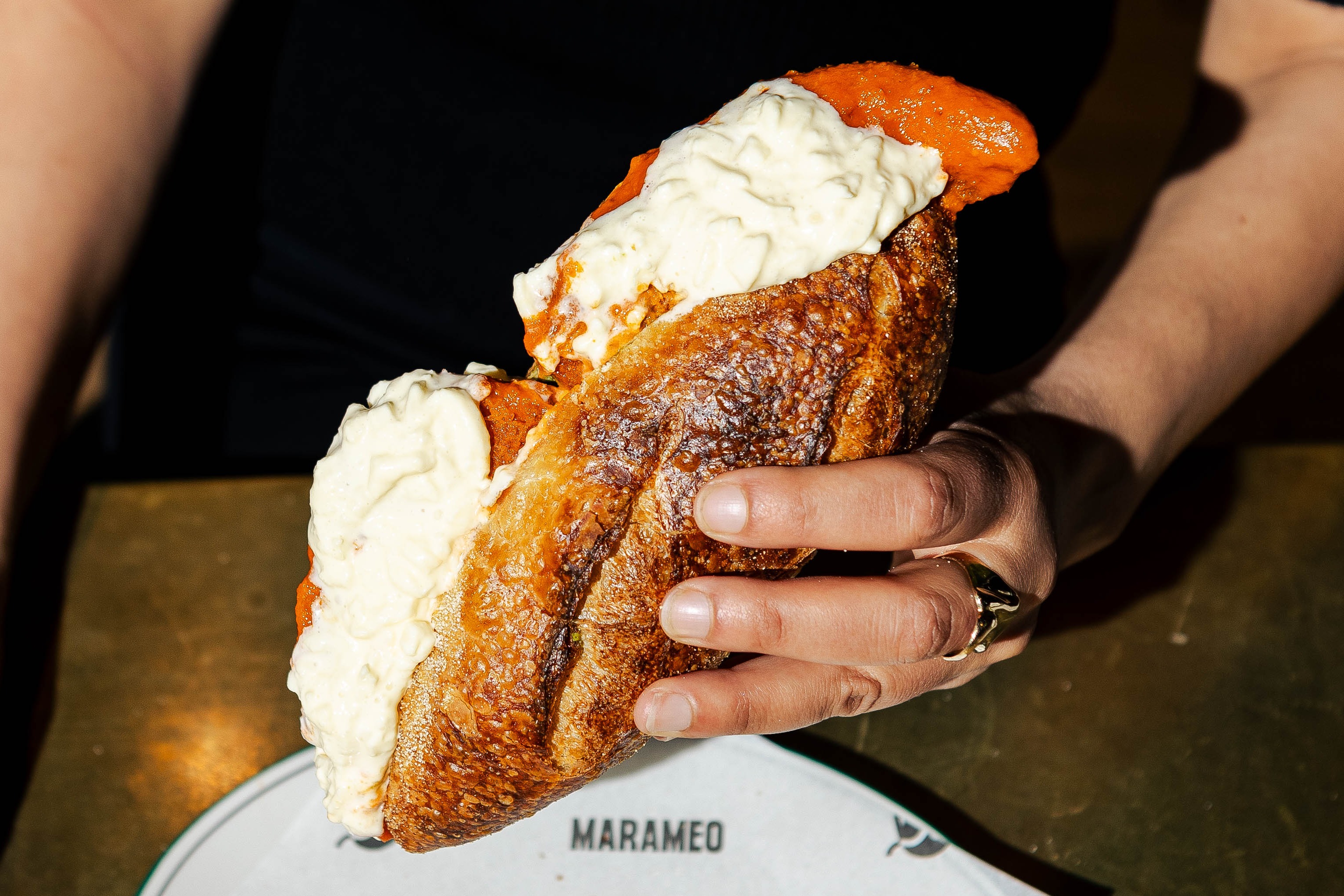Vodka Chicken Cotoletta $15 Sandwich at Marameo (Image Credit: Ellina Dentroom)