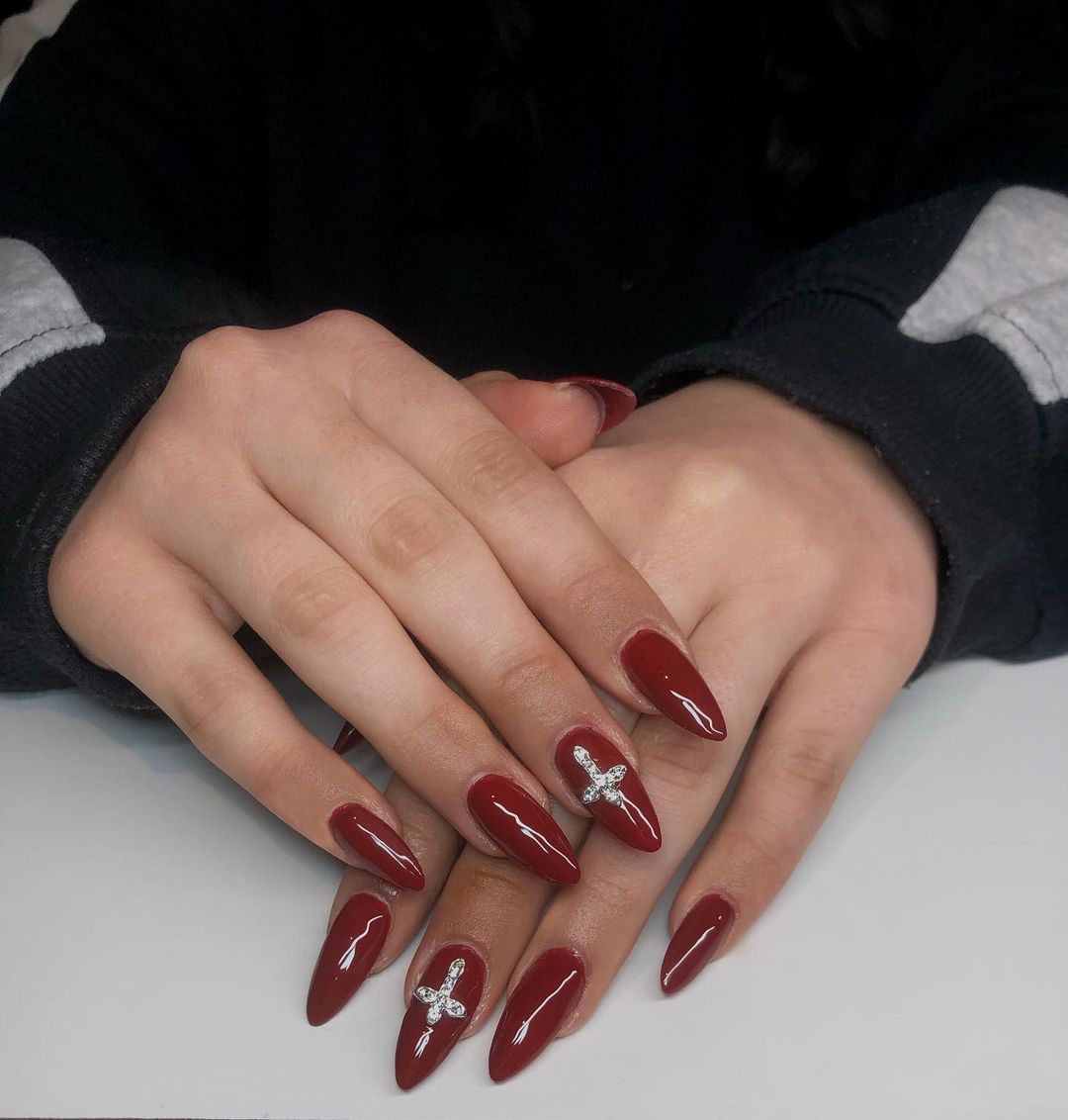 Cherry Red Nails (Image credit: @jwnailsmelb)