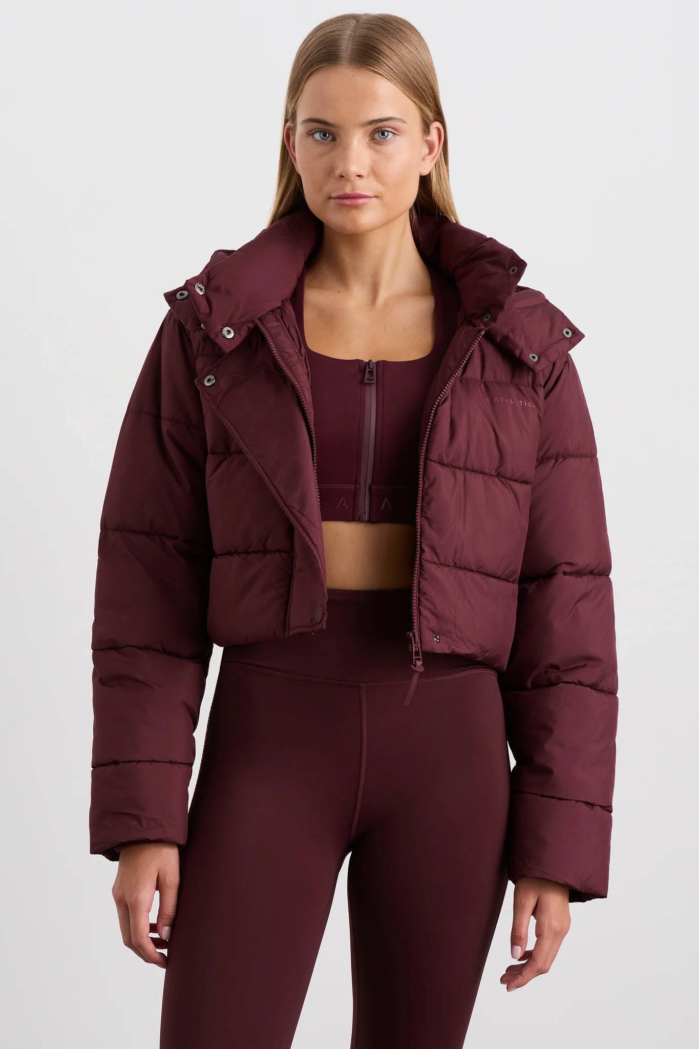Cropped Hooded Puffer Jacket 764 by AJE