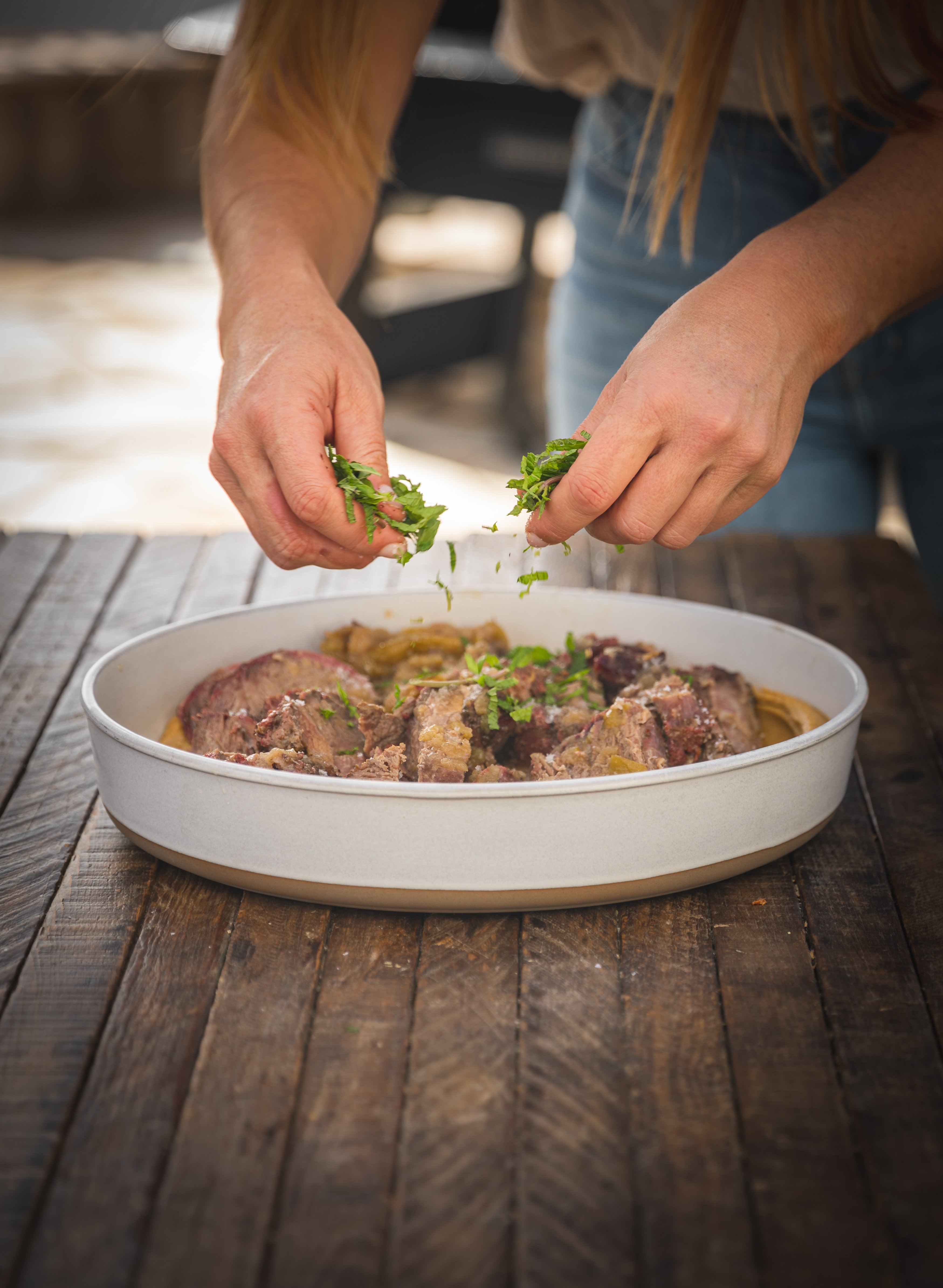Smoked lamb shoulder