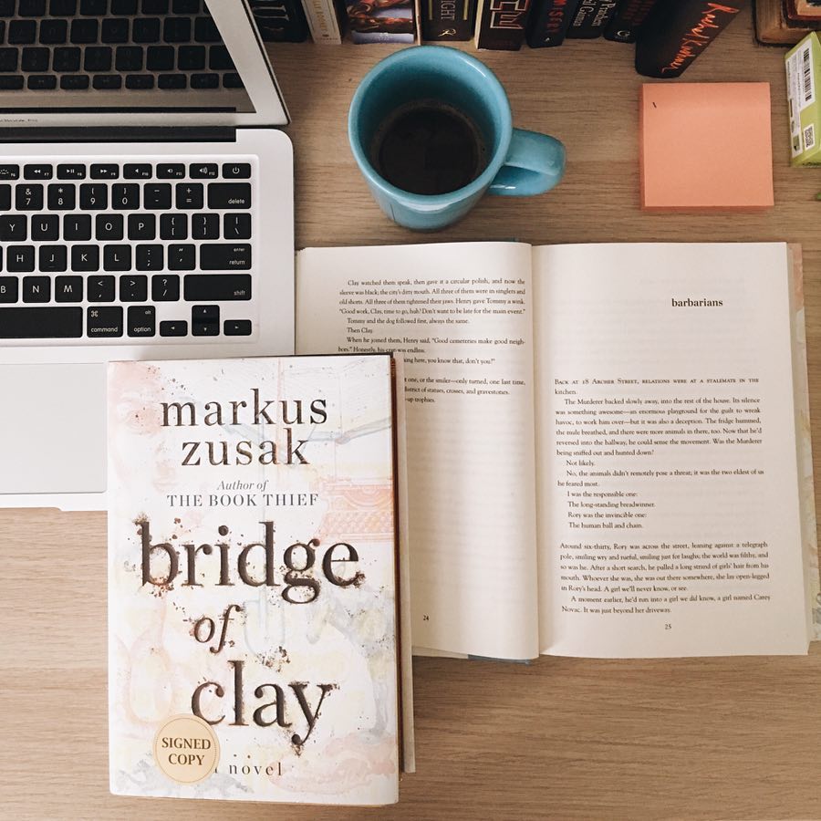 Bridge of Clay by Markus Zusak (Image Credit: @simoneandherbooks) 