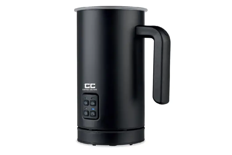 Electric Milk Frother Stainless Steel Foamer Jug Black, Coffee Culture