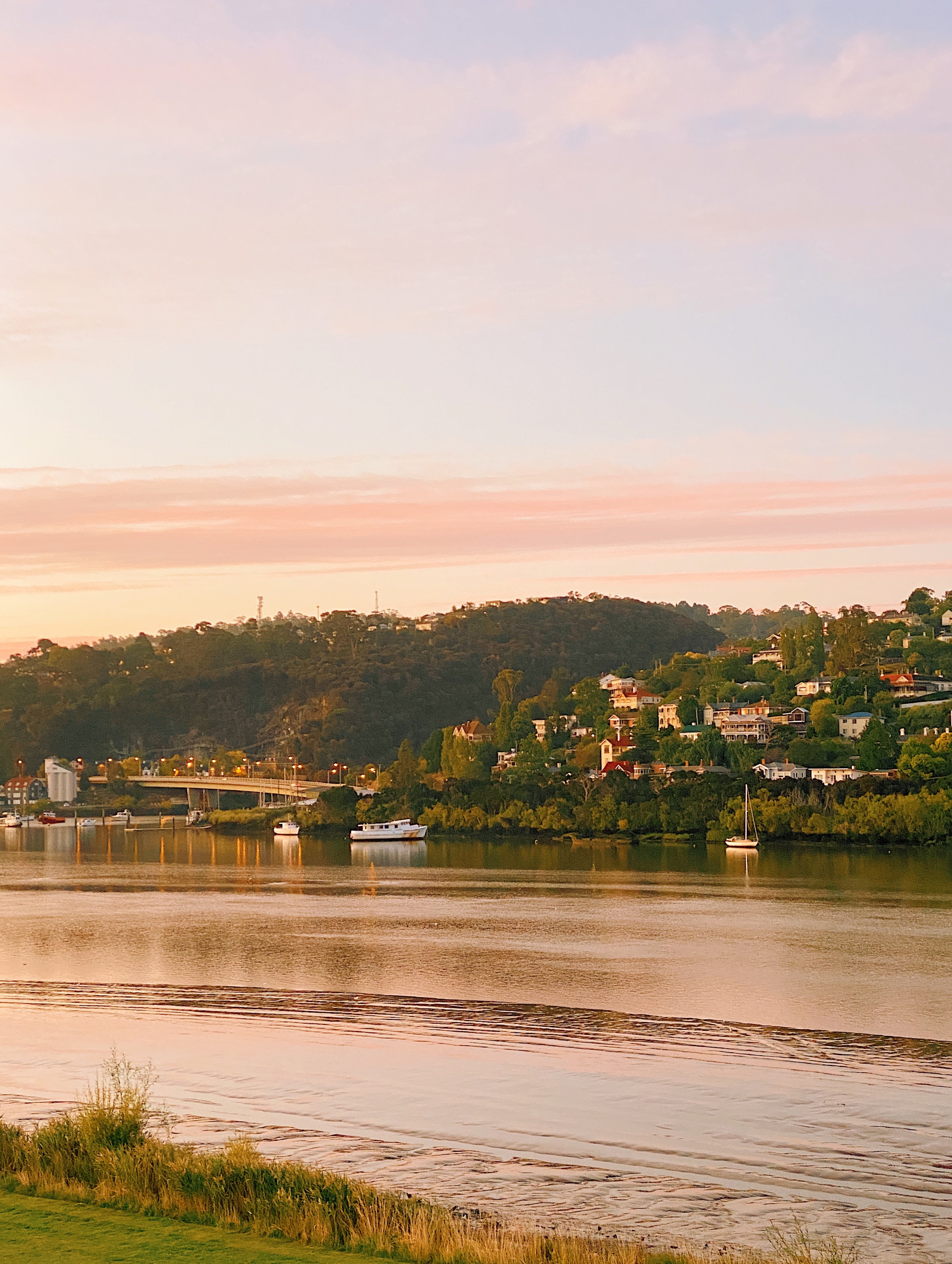 The Tamar River at sunset (Image credit: Kelsey Harrington)