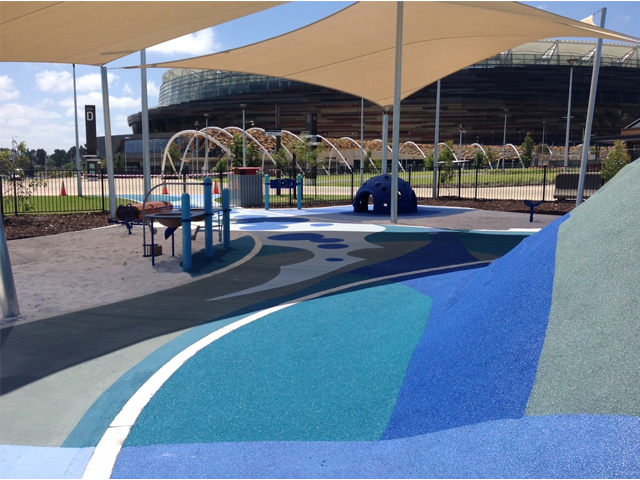 Optus Stadium Sensory Playground. Image credit: Outdoor Design Source